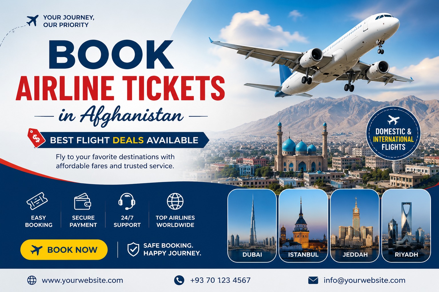 Book Airline Tickets in Afghanistan