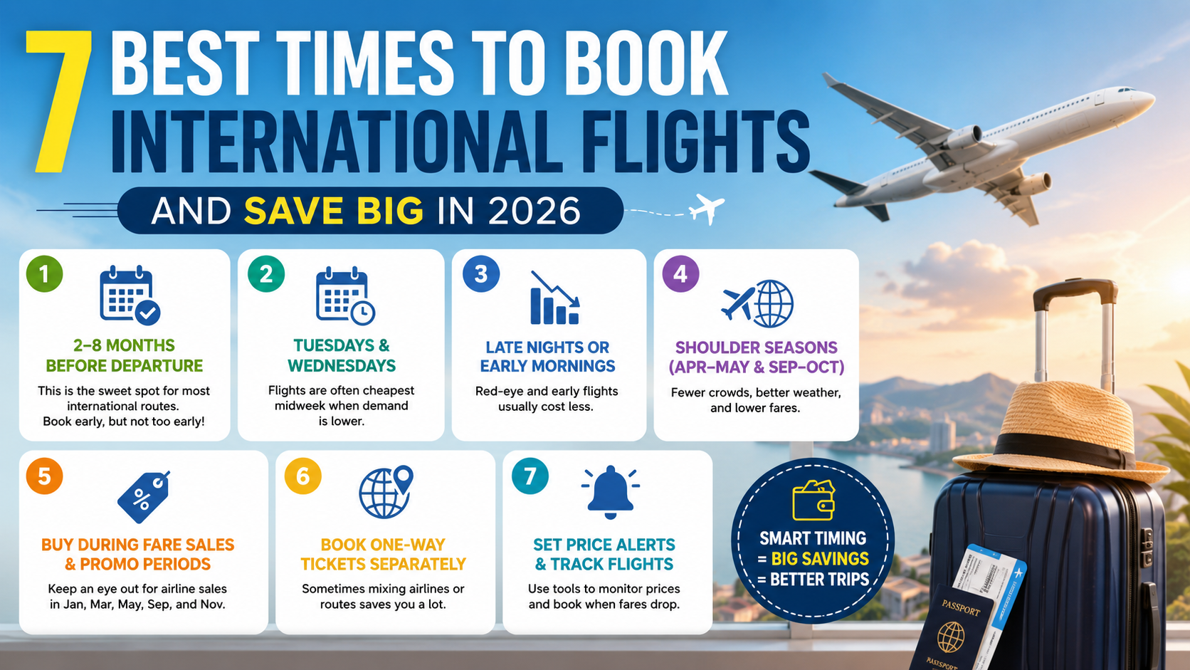 7 Best Times to Book International Flights and Save Big in 2026